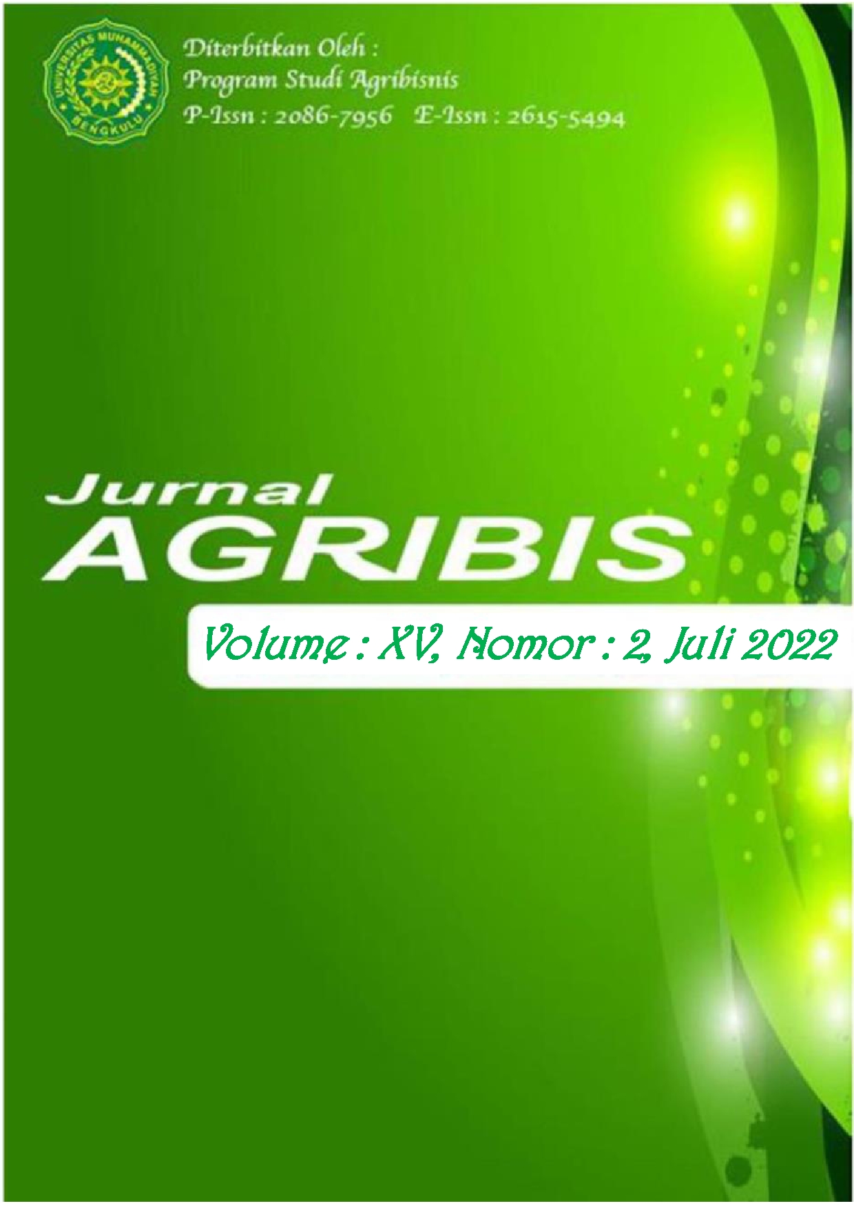 					View Vol. 15 No. 2 (2022): JURNAL AGRIBIS
				