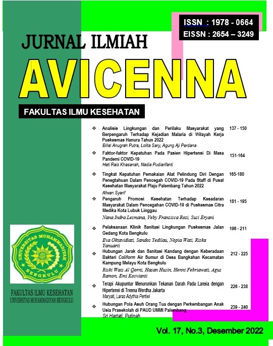 					View Vol. 17 No. 3 (2022):  Avicenna: Jurnal Ilmiah
				