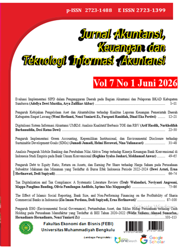 Cover Jurnal Akuntansi, Keuangan dan Teknologi Informasi Akuntansi