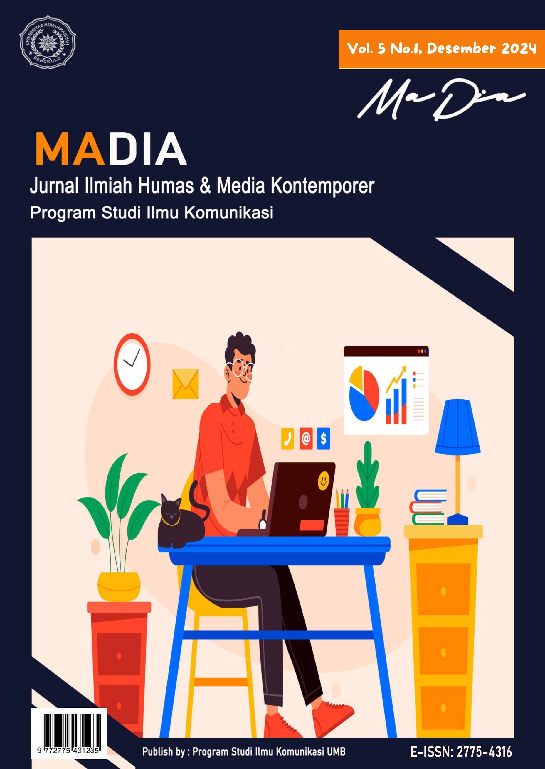 					View Vol. 5 No. 1 (2024): Jurnal Humas dan Media Kontemporer (MADIA)
				