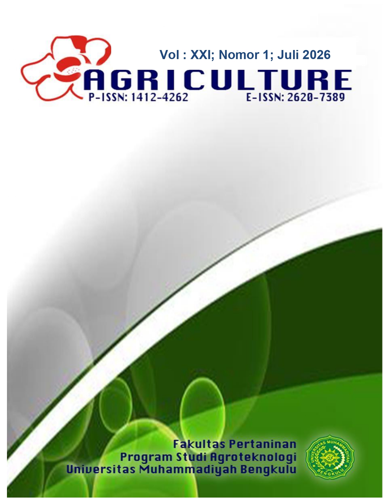 					View Vol. 21 No. 1 (2026): Jurnal Agriculture
				