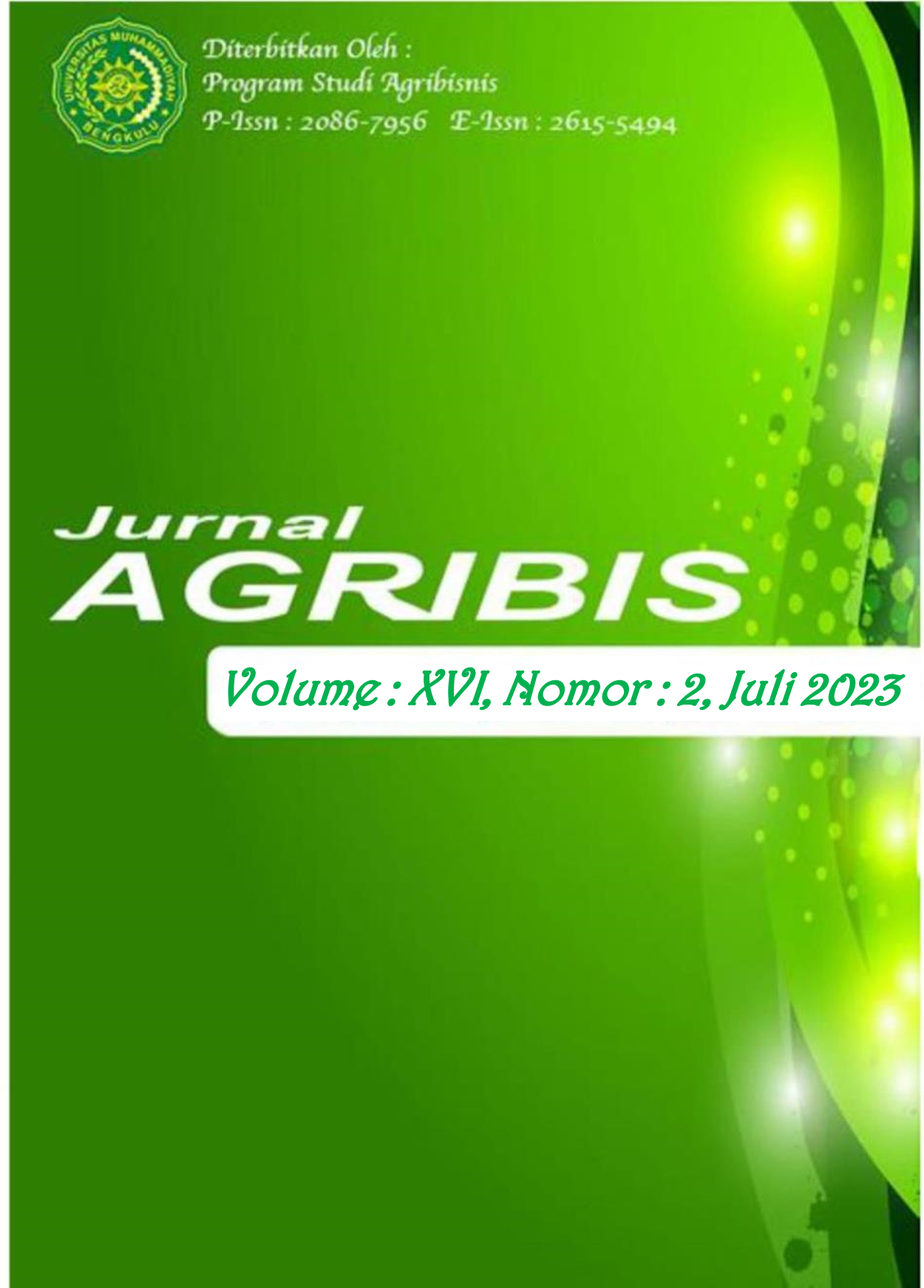					View Vol. 16 No. 2 (2023): Jurnal Agribis
				