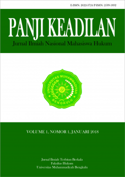 					View Vol. 1 No. 1 (2018): PANJI KEADILAN Jurnal Ilmiah Nasional Mahasiswa Hukum
				